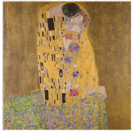 painting the kiss